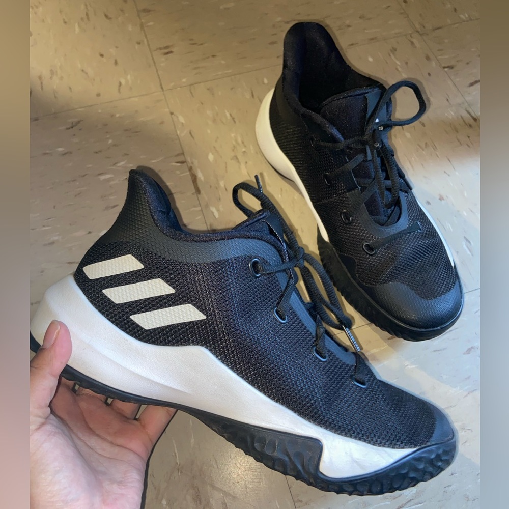 Adidas Black & White Cloudfoam Sneaker Size 5 1/2